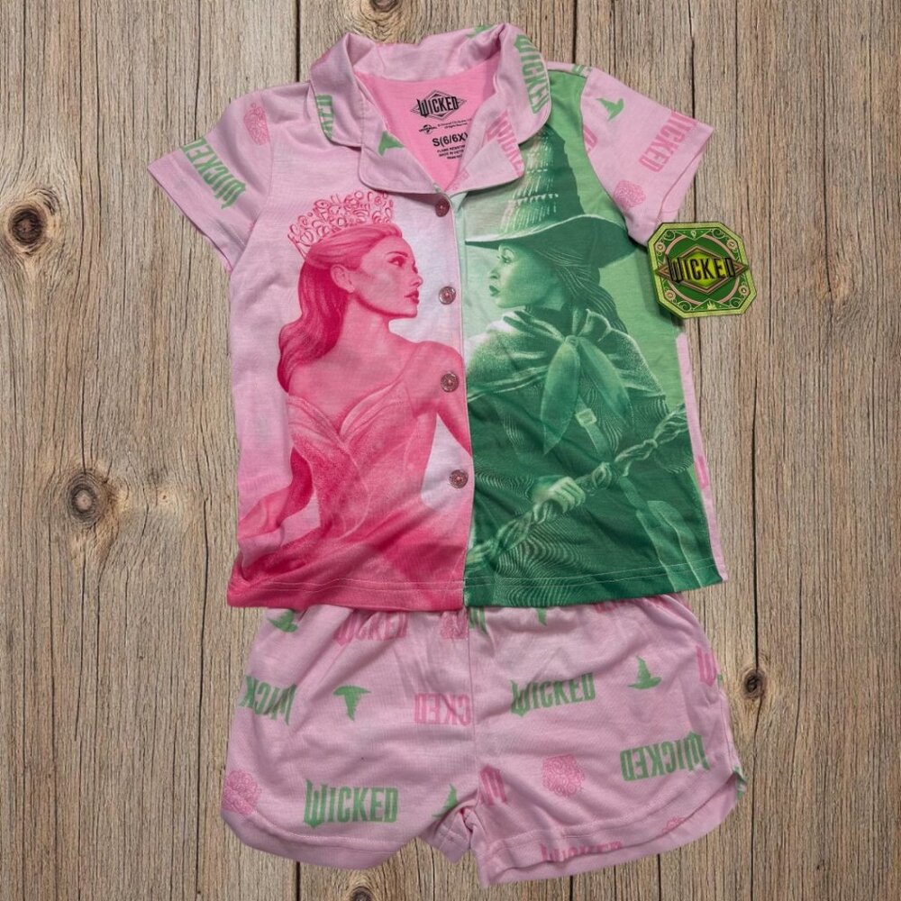 Wicked Two-Piece Short-sleeve Pajamas Size Small 6-6X
